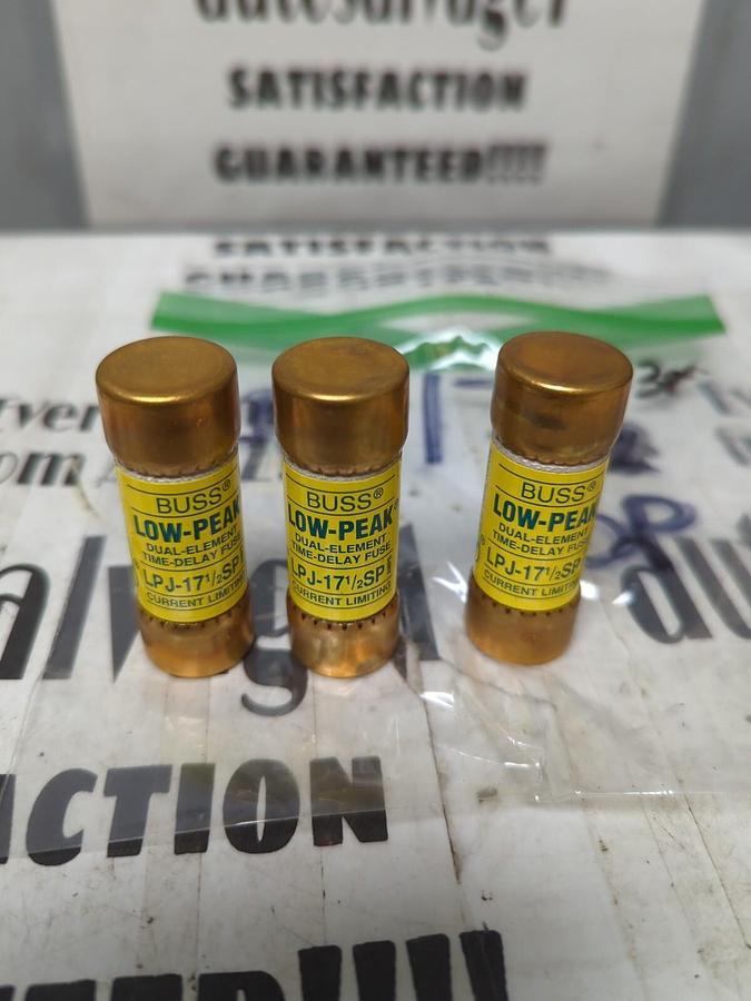 COOPER BUSSMANN,LPF-17-1/2SP,LOW-PEAK FUSES LOT OF 3 NOS