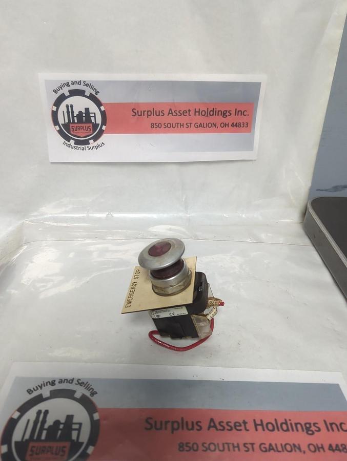 Used ALLEN BRADLEY,800T-FXP16 A1,SER T PUSH-PULL EMERGENCY STOP BUTTON PRE-OWNED