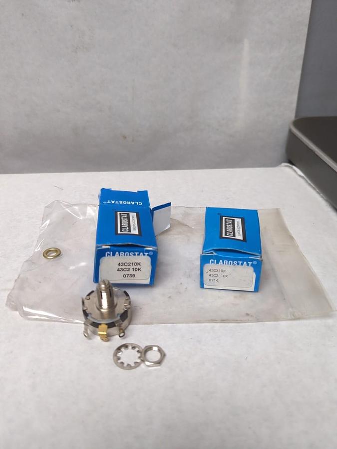 CLAROSTAT,43C210K,POTENIOMETER LOT OF 2 NOS