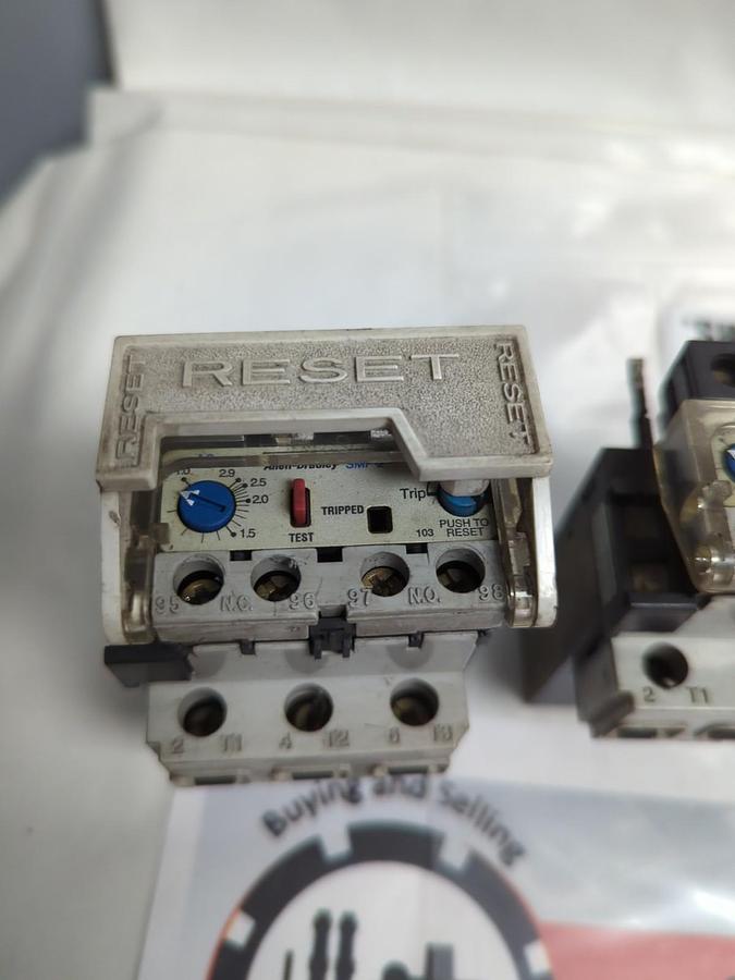 Used ALLEN BRADLEY,592-B1DT,OVERLOAD RELAY SERIES A 1.0-2.9A LOT OF 4 PRE-OWNED