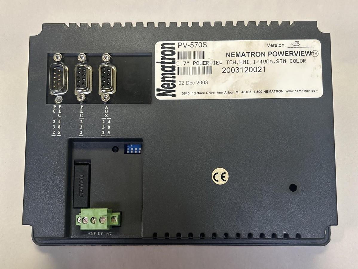 Used NEMATRON,PV-570S,COLOR TOUCHSCREEN INTERFACE PANEL