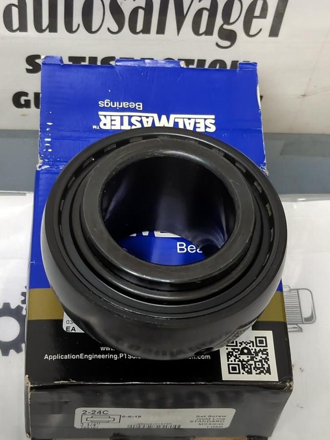 SEALMASTER,2-24C,BALL INSERT BEARING CYLINDRICAL BORE 2-1/4 INCH NOS