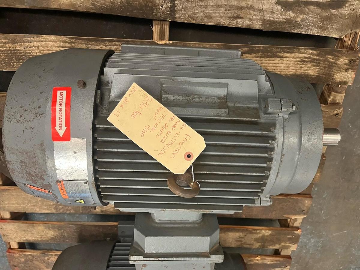 Used EMERSON,ELT15E2DC,EU22 AC MOTOR 15HP 1750RPM 254TC 3PH 460V