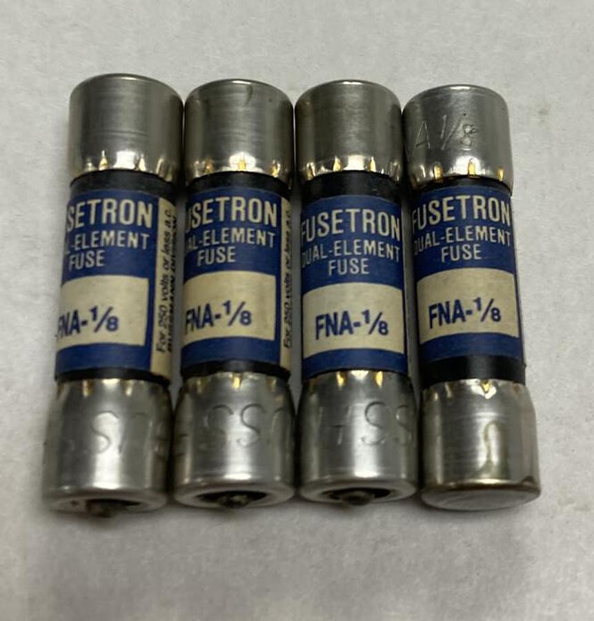 Cooper Bussmann,FNA-1/8,Fuse 1/8 AMP Lot of 4 NOS