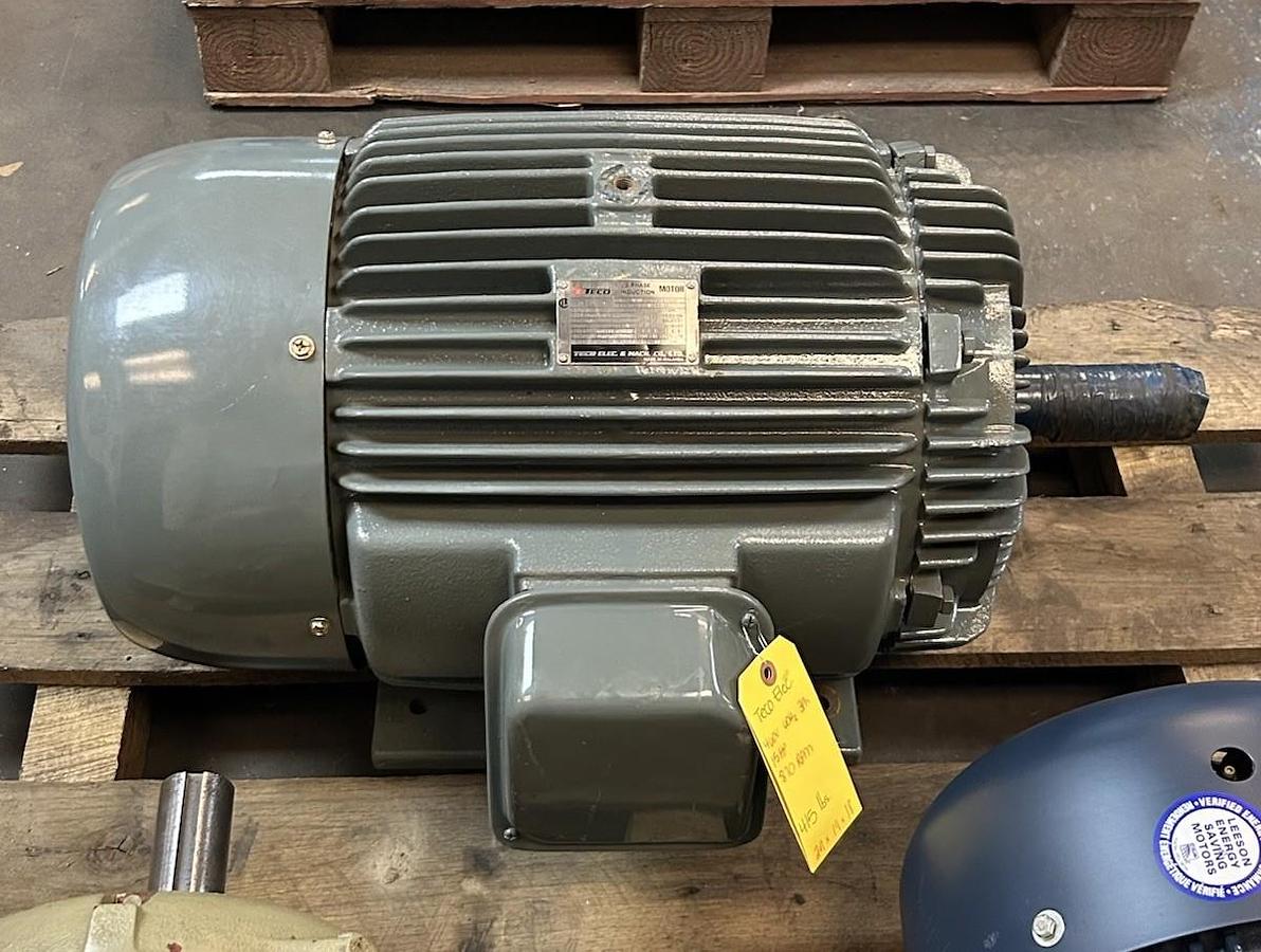 Used TECO,286T,INDUCTION MOTOR 15HP 230/460V 870RPM 3PH 286T FRAME