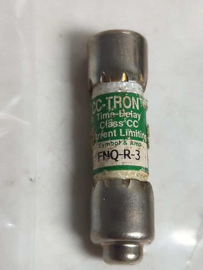 Used COOPER BUSSMANN,FNQ-R-3,CC TRON 3 AMP FUSE LOT OF 9 PRE-OWNED