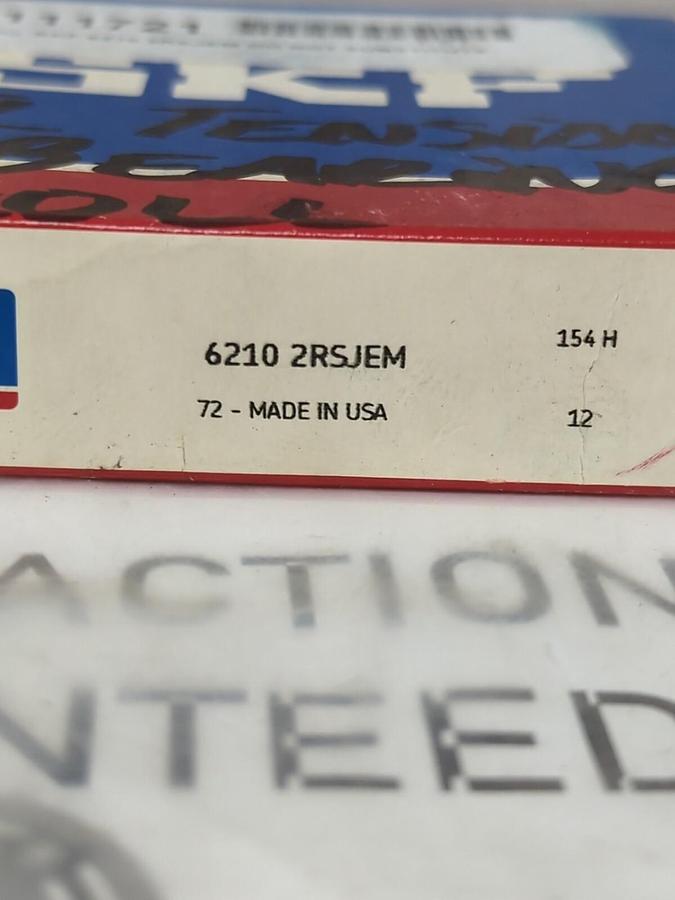 SKF,6210 2RSJEM,DEEP GROOVE BALL BEARING 50MM BORE LOT OF 2 SEALED BOXES