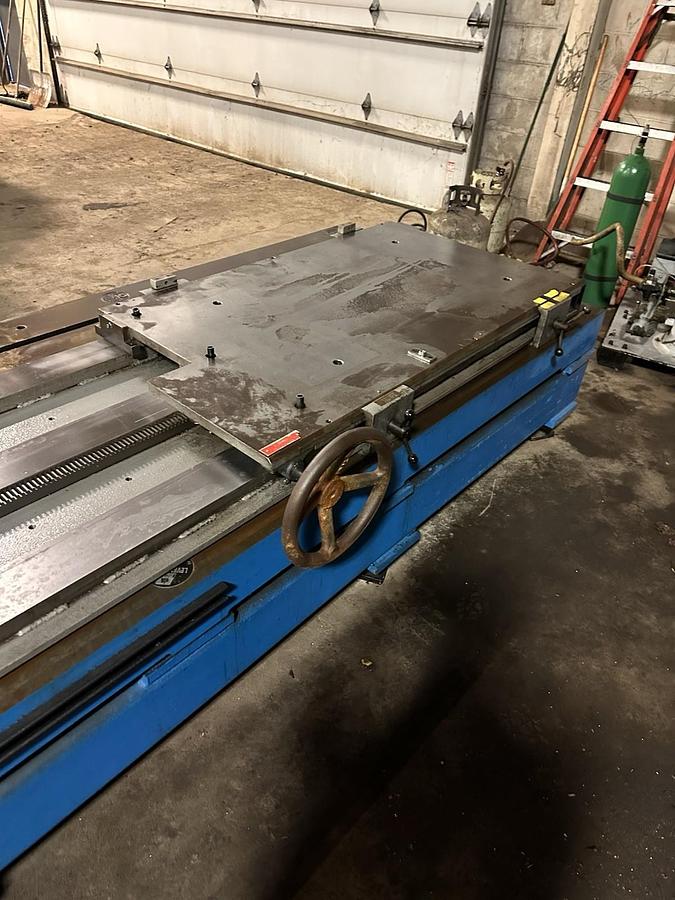 Used Level-Tite,"T" Slot Table 48" X 192" with Leveling Base and Fixtures Shown