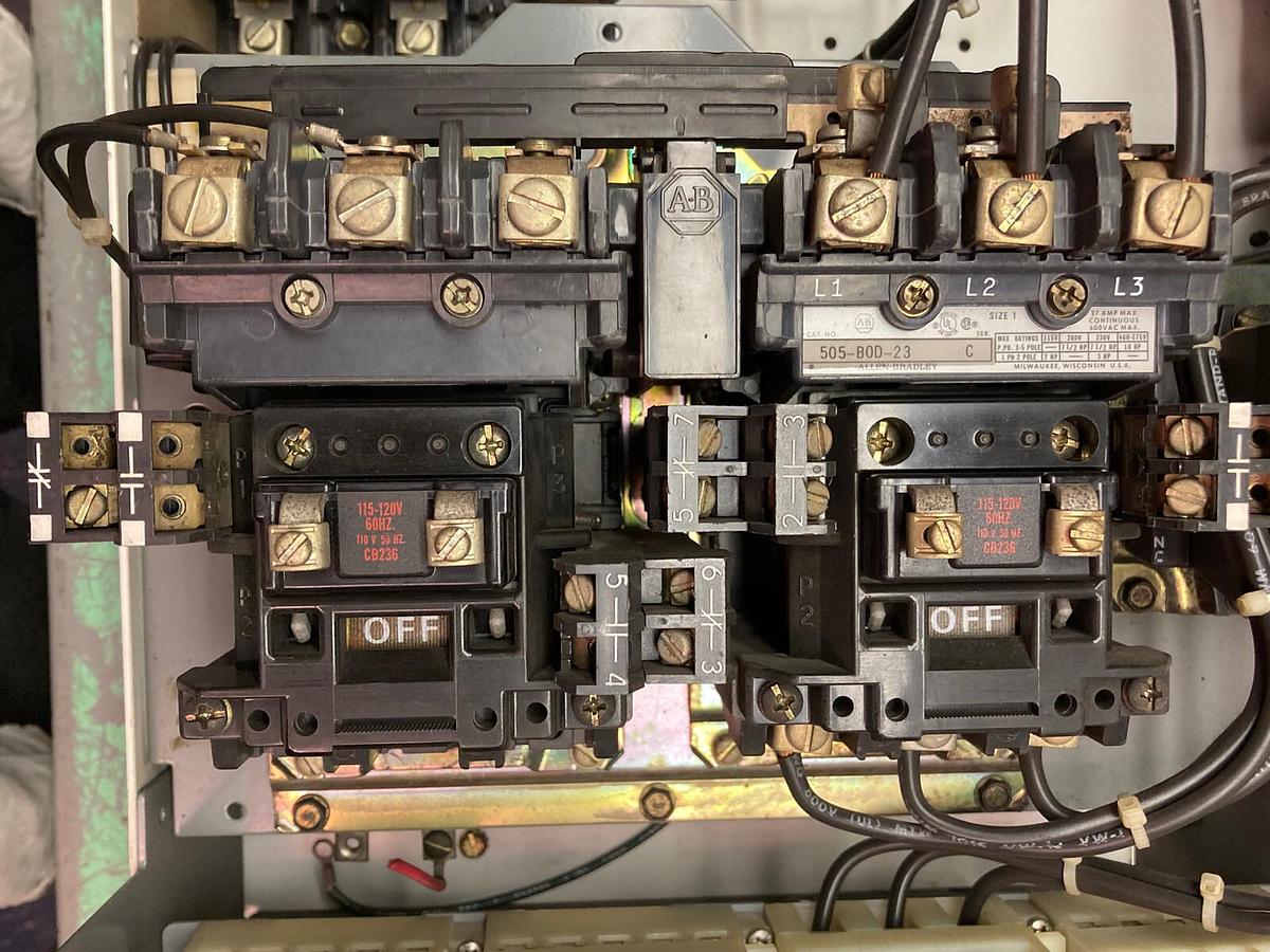 Used Allen-Bradley,2106B,Size 1 Fused MCC 20 Inch Reversing Starter Feeder Bucket