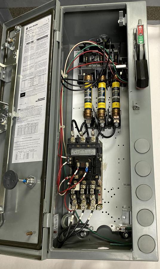 Used Allen Bradley,512-BDB-6P-24,Combination Starter Size 1 480V 120V Coil