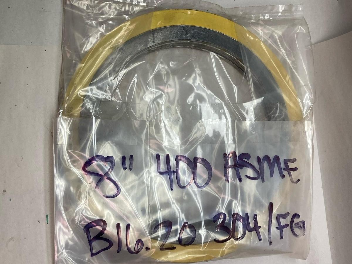 Flexitallic,400 ASME,8 Inch Spiral Round Gasket B16.20 304/FG LOT OF 4