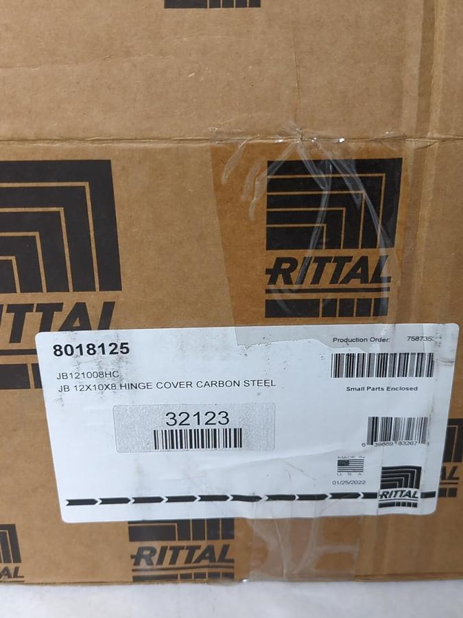 RITTAL,JB 8018125,12X10X8 INDUSTRIAL CONTROL PANEL ENCLOSURE CARBON STEEL NEW