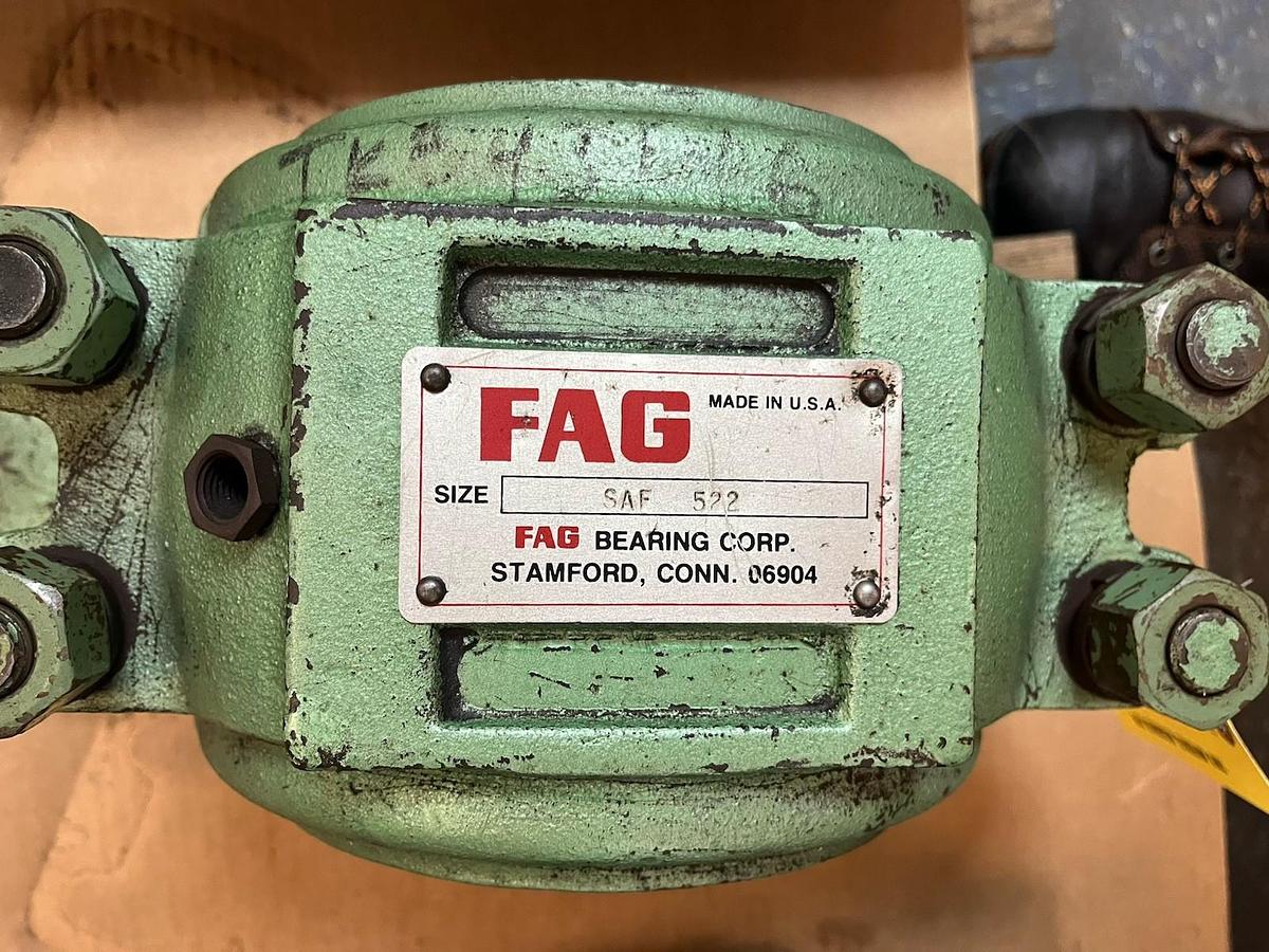 Used FAG,SAF-522,Pillow Block Bearing Housing 4 Bolt NOS
