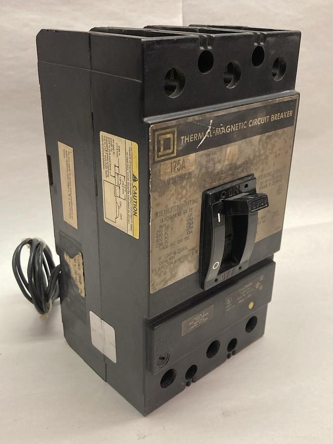 Used Square D,KAL361751021,Thermal-Magnetic Circuit Breaker 175A 380/220Vac