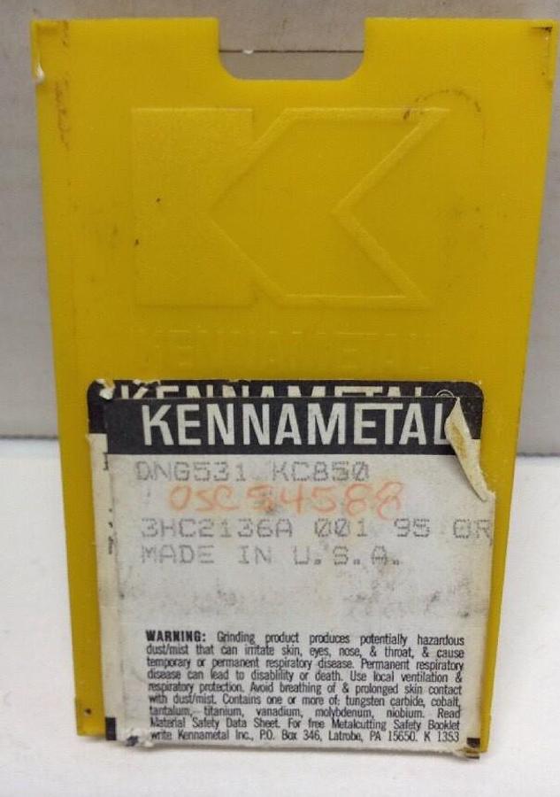 Kennametal,DNG531 KC850 3HC2136A,Insert Box of 5