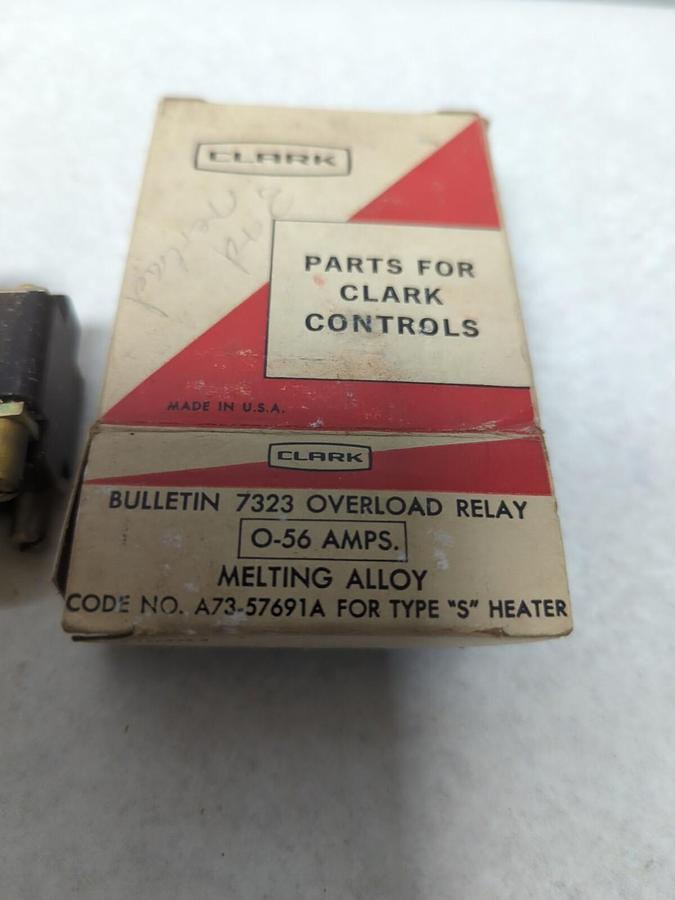 CLARK,7323,OVERLOAD RELAY FOR TYPE S HEATERS 56 AMPS NOS