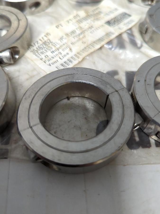 CLIMAX METAL PRO.,1-3/16,BORE STAINLESS STEEL 2-PIECE SHAFT COLLAR LOT OF 13