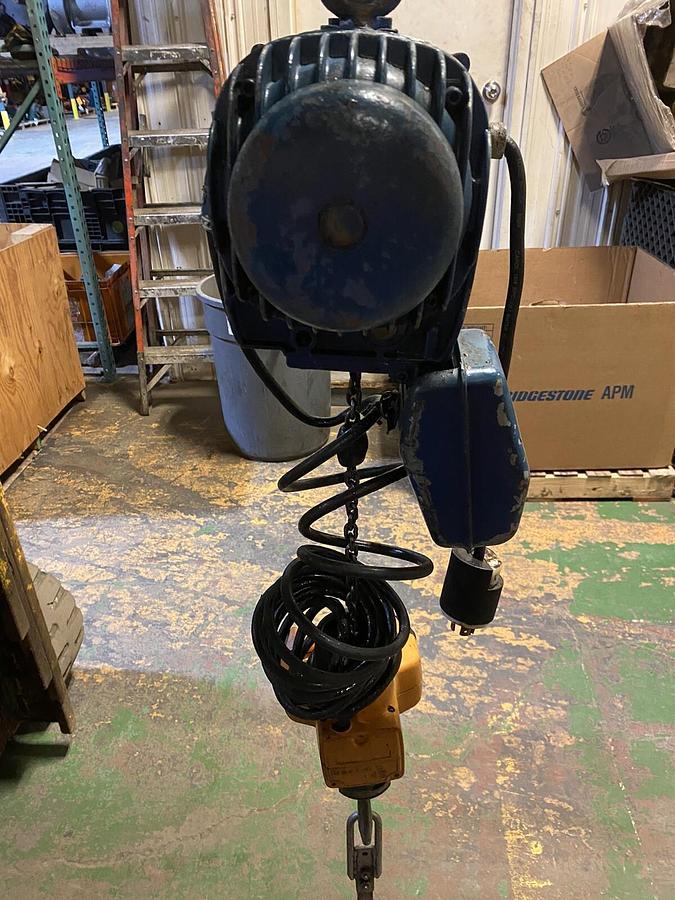 Used MANNESMANN DEMAG,50338993 PM-5NF,100LB ELECTRIC CHAIN HOIST