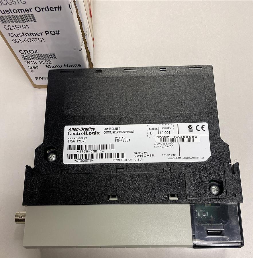 Used ALLEN BRADLEY,1756-CNB,SER E COMMUNICATIONS BRIDGE MODULE REFURBISHED