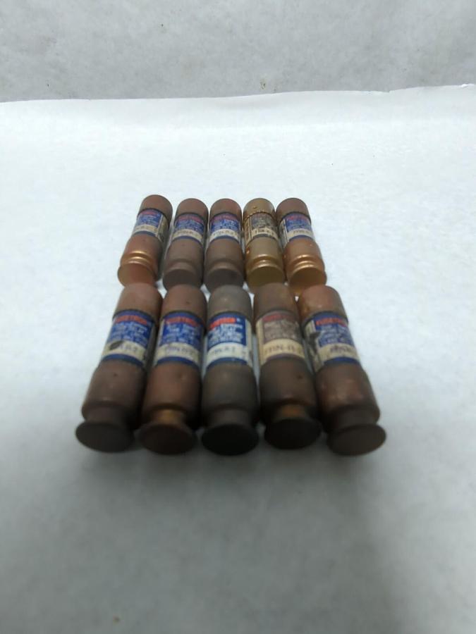 Used COOPER BUSSMANN,FRN-R-2,FUSETRON 2 AMP FUSE LOT OF 10 PRE-OWNED