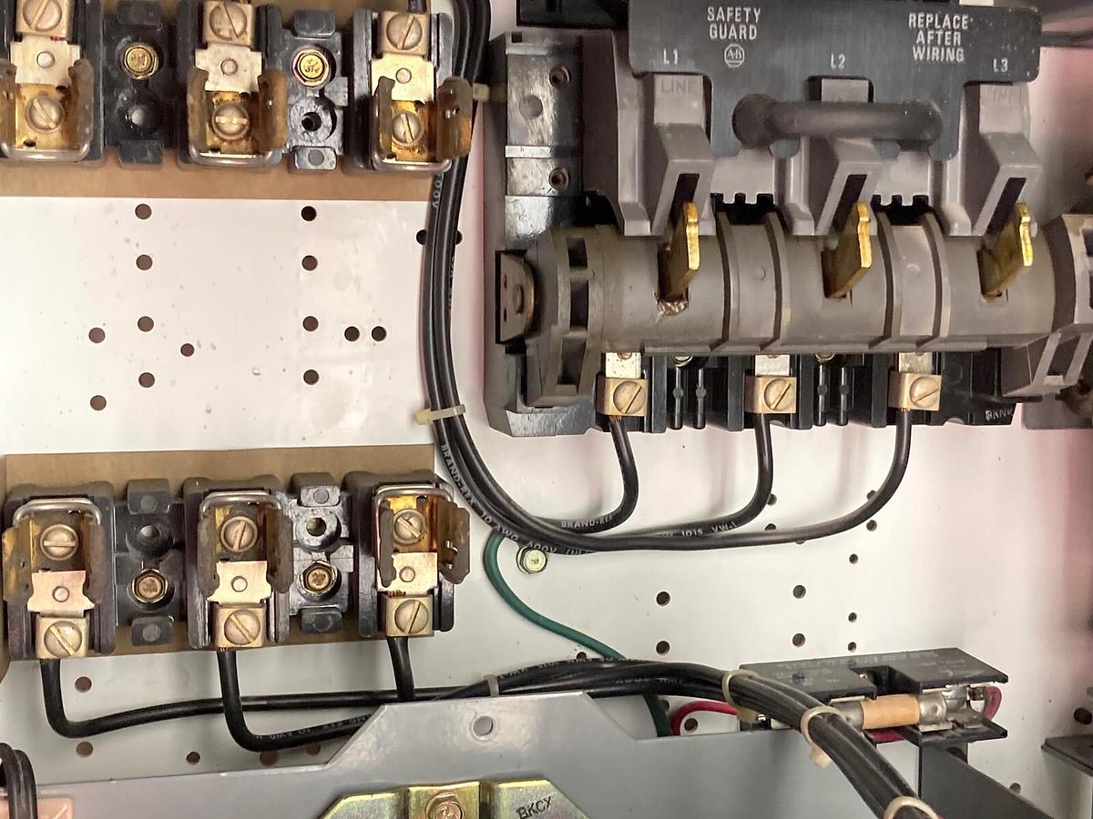 Used Allen-Bradley,2106B,Size 1 Fused MCC 20 Inch Reversing Starter Feeder Bucket