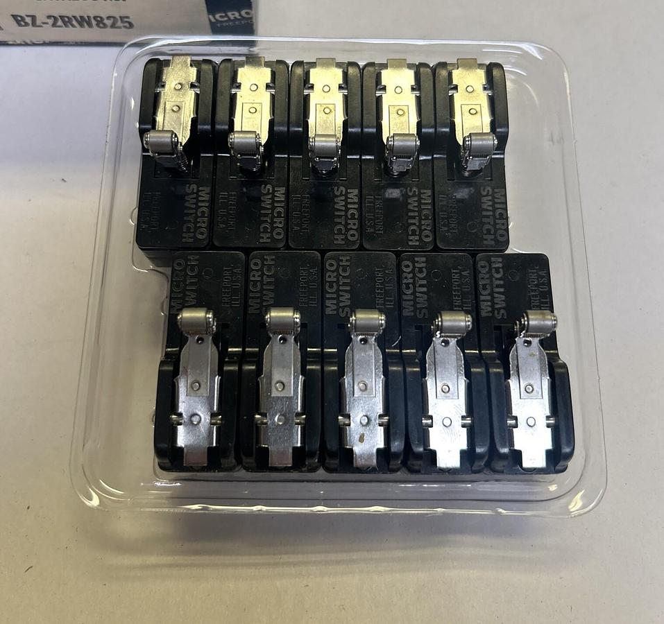 HONEYWELL MICROSWITCH,BZ-2RW825,ROLLER LEVER BASIC SWITCH LOT OF 10 NEW