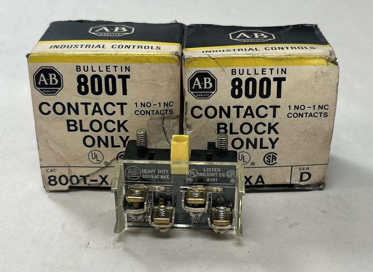 ALLEN BRADLEY,800T-XA,CONTACT BLOCK LOT OF 2 NOS