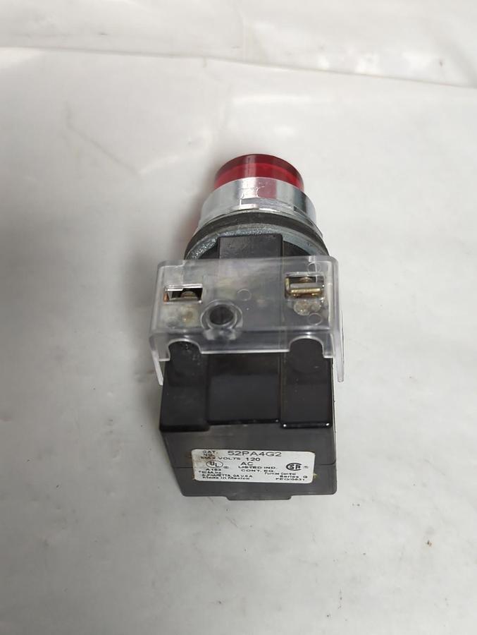 Used FURNAS,52PA4G2,OIL TIGHT RED PILOT LIGHT 120VAC PRE-OWNED