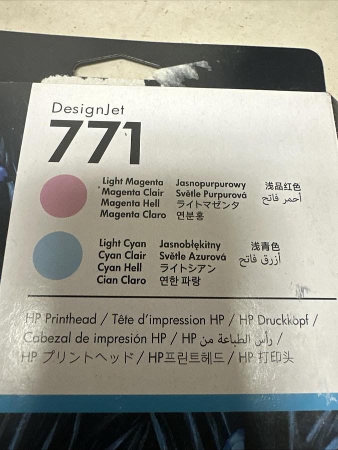 Hewlett Packard,771,Designjet Light Magenta/Light Cyan NOS