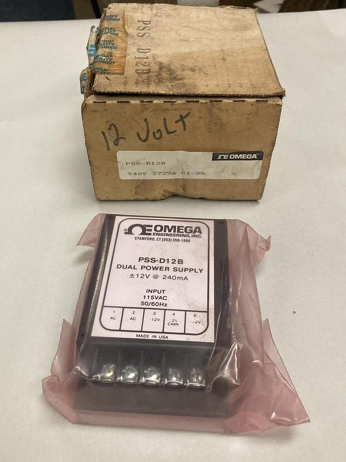 Used Omega,PSS-D12B,Dual Power Supply Input 115VAC 50/60Hz 240mA