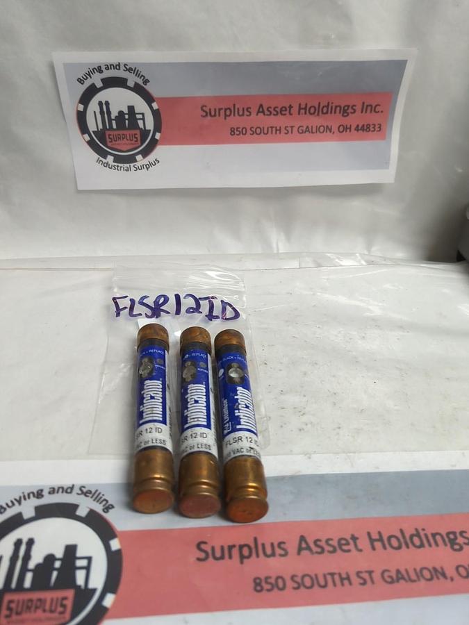 Used LITTELFUSE,FLSR12ID,INDICATOR 12 AMP FUSE LOT OF 3 PRE-OWNED