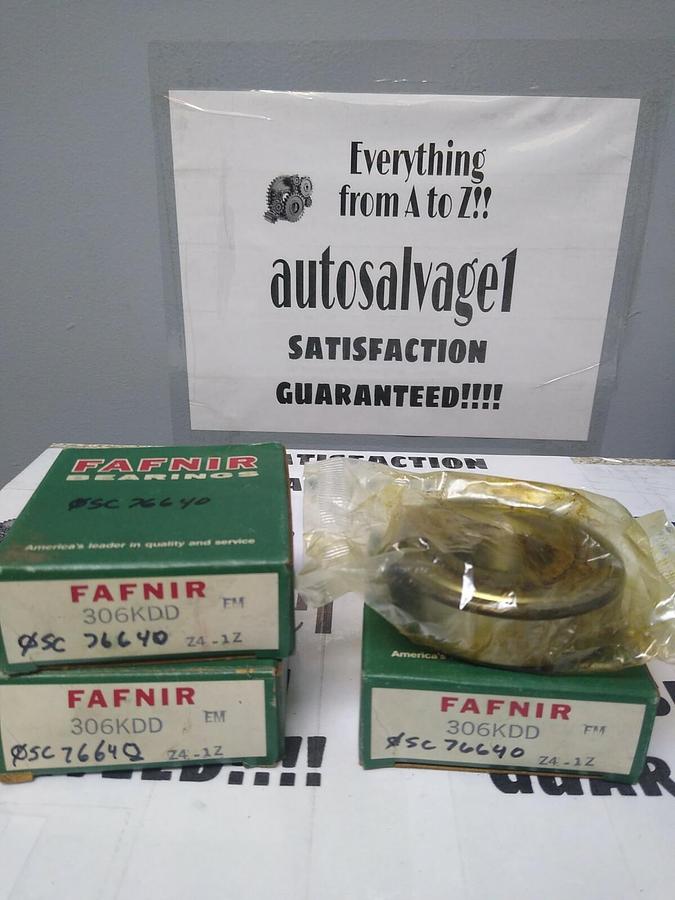 Used Fafnir,306KDD,Deep Groove Ball Bearing Lot of 3 NOS