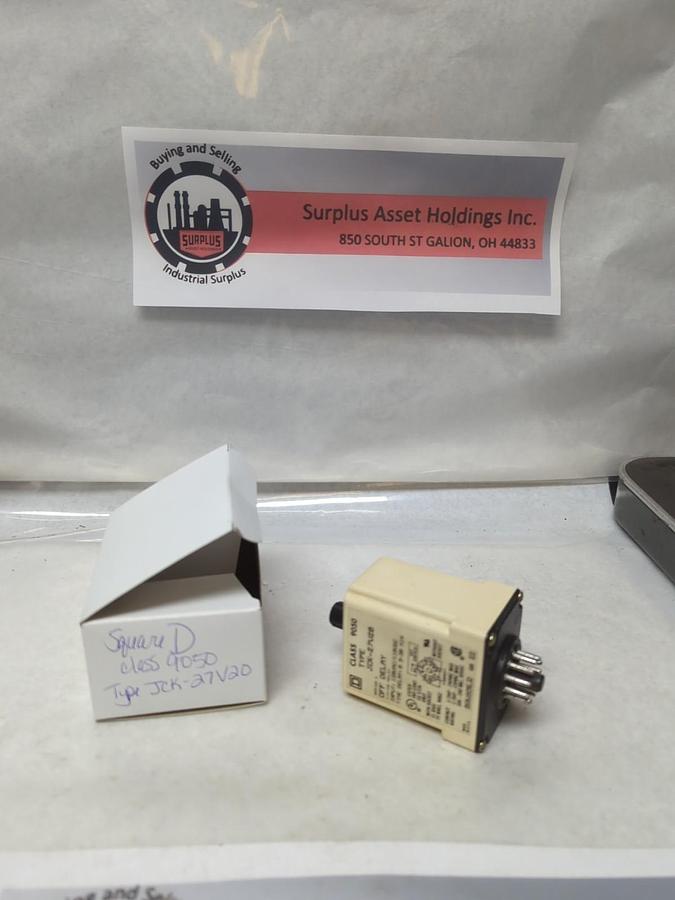 Used SQUARE D,9050 JCK-27V20,TIMING RELAY 0-30 MIN 120VAC/110VDC PRE-OWNED