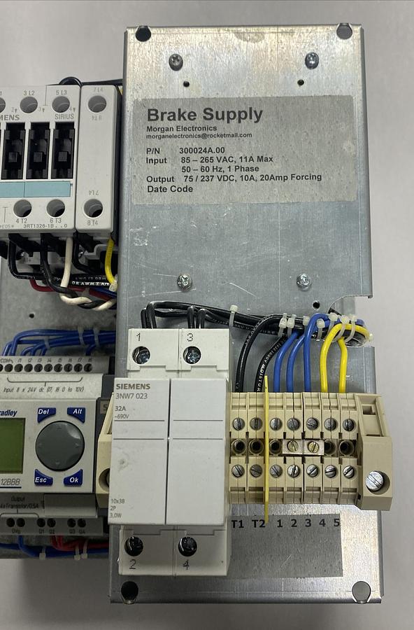 Morgan Electronics,300024A.00,Brake Supply 85-265V 11A 40-60Hz 1PH NOS
