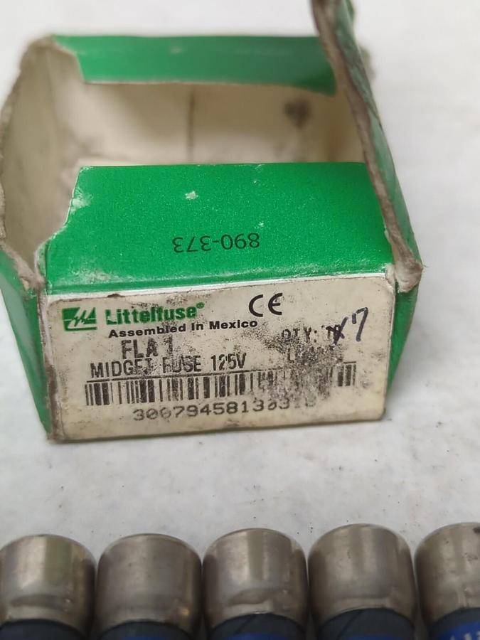 LITTELFUSE,FLA 1,MIDGET 1 AMP FUSES BOX OF 7 NOS