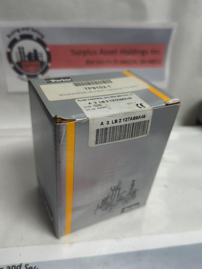 PARKER,A3LB2127AB6A46,SOLENOID VALVE 175 PSIG 3-WAY 1/4X1/8 NC NOS