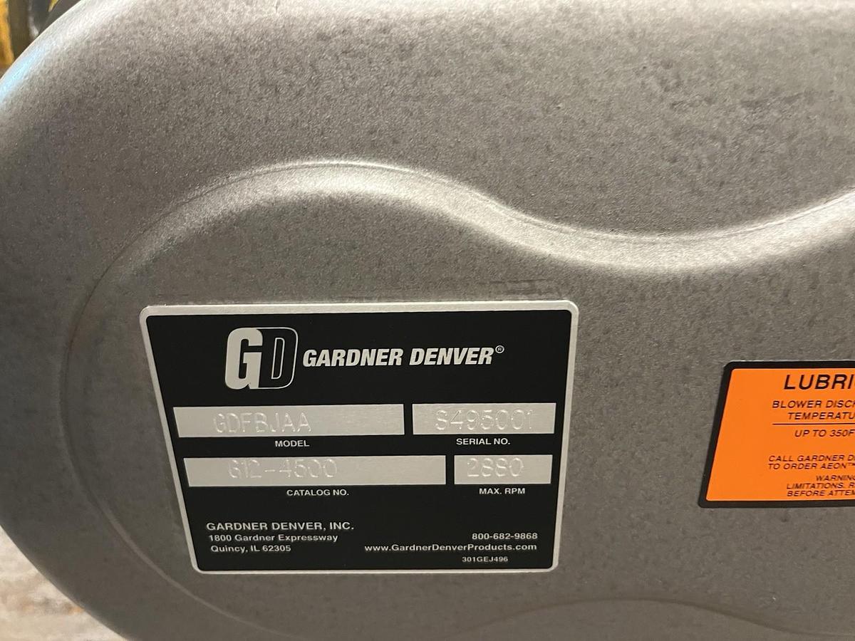 Used GARDNER DENVER,GDFBJAA,DISPLACEMENT BLOWER 612-4500