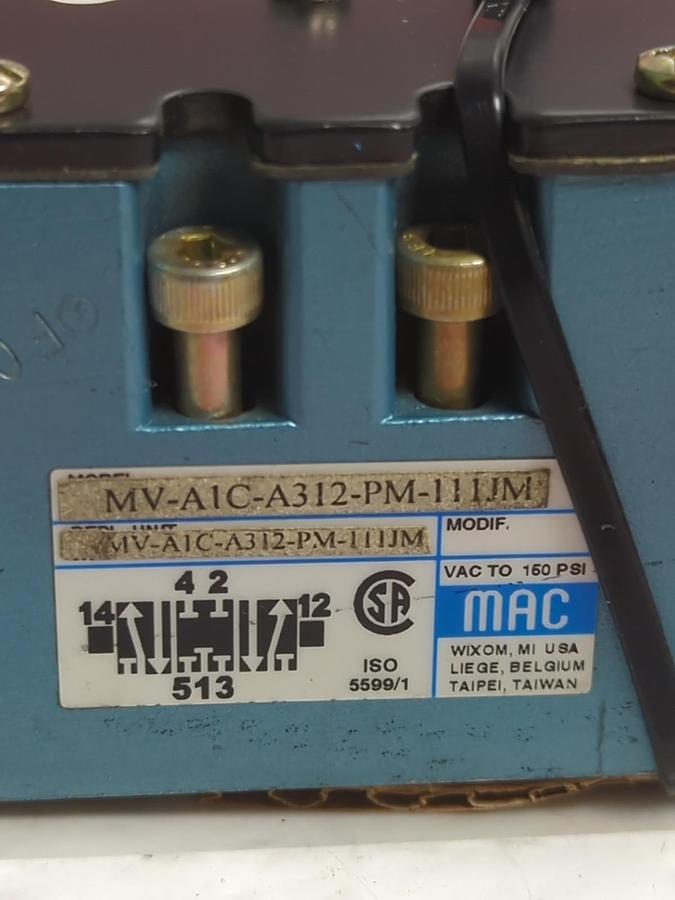 Used MAC VALVES,MV-A1C-A312-PM-11JM,SOLENOID VALVE PRE-OWNED