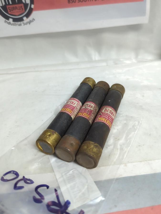 Used COOPER BUSSMANN,FRS 20,FUSETRON 20 AMP FUSE LOT OF 3 PRE-OWNED