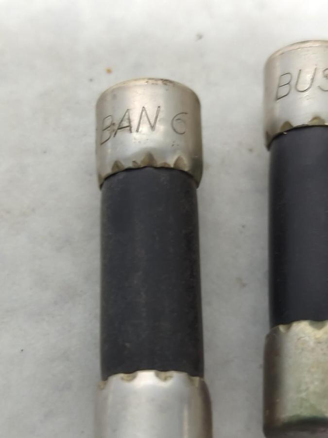 COOPER BUSSMANN,BAN 6,FUSE 6 AMP LOT OF 4 NOS
