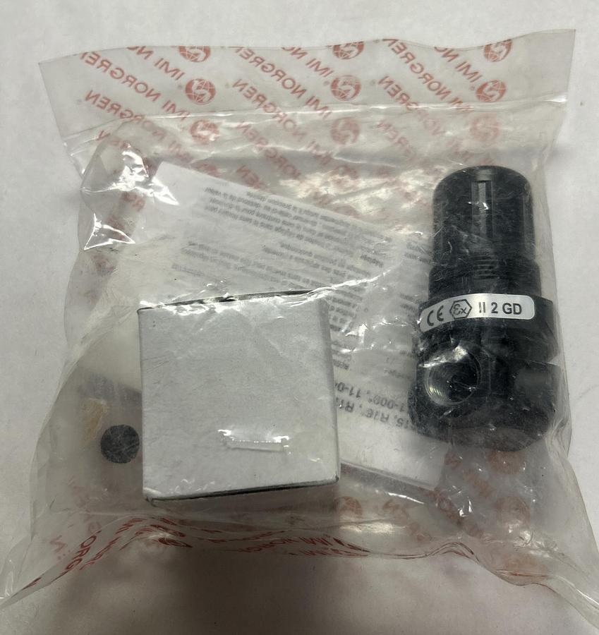 Used NORGREN,410-00037,PRESSURE REGULATOR W/ GAUGE NEW