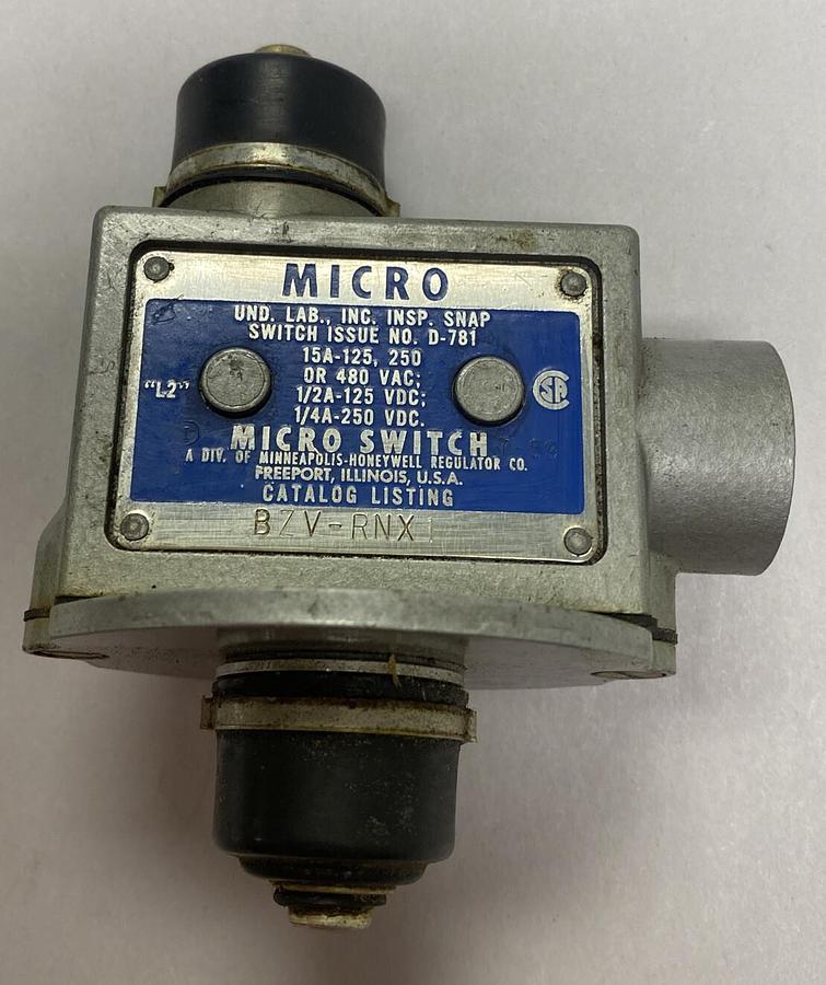 HONEYWELL MICROSWITCH,BZV-RNX1,LIMIT SWITCH