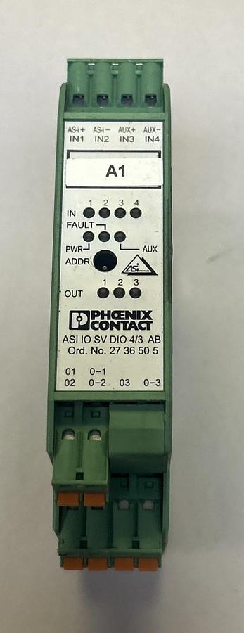 Used PHOENIX CONTACT,ASI IO SV DIO 4/3 AB,I/O MODULE