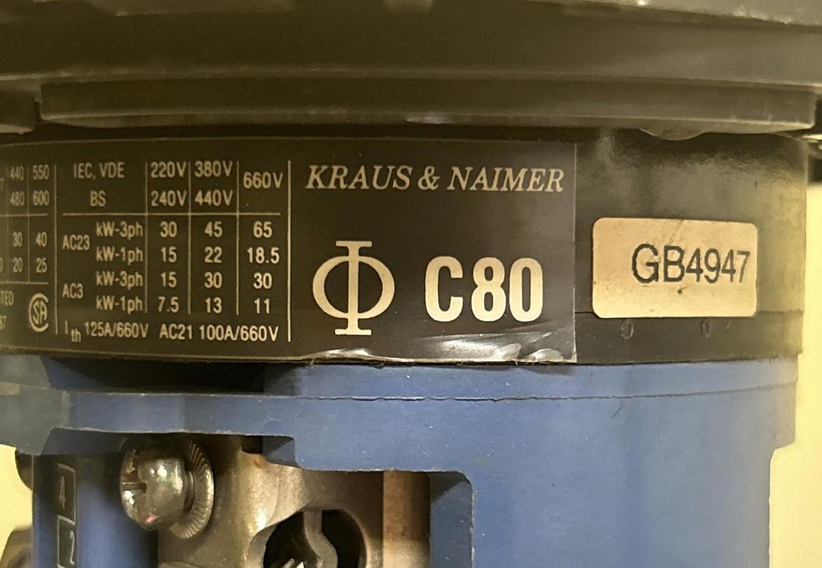 Used KRAUS & NAIMER,C80,ROTARY SWITCH