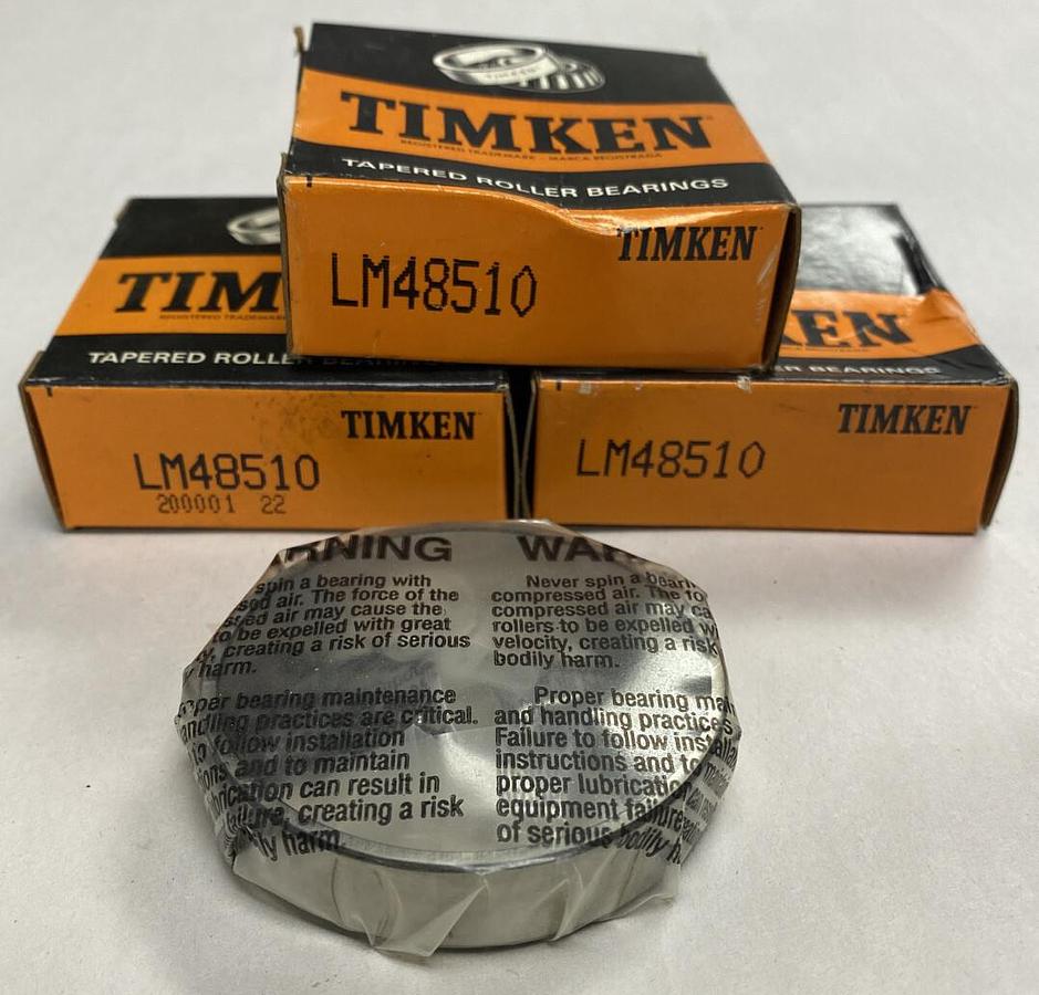 Used Timken,LM48510,Roller Bearing Cup Lot Of 3 NOS