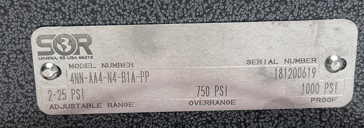 SOR,4NN-AA4-N4-B1A-PP,PRESSURE SWITCH NOS
