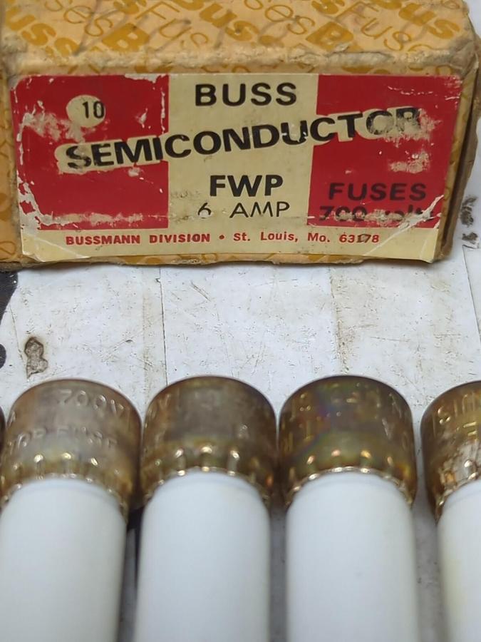 BUSSMANN,FWP-6,SEMI-CONDUCTOR FUSES 6A/700V BOX OF 10 NOS