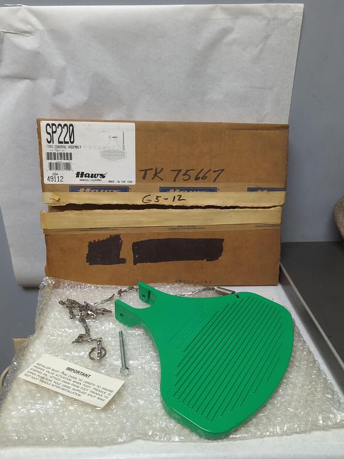 HAWS,SP220,FOOT CONTROL ASSEMBLY NEW