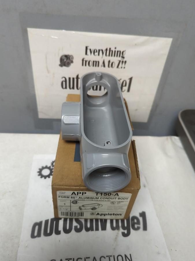 APPLETON,T150-A,FORM 85 1-1/2 INCH ALUMINUM CONDUIT BODY NEW