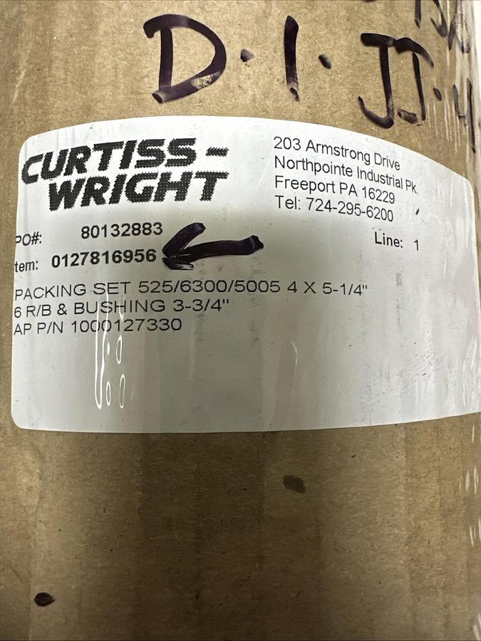 Used Curtiss Wright,0127816956,Packing Rings,4"x5-14"